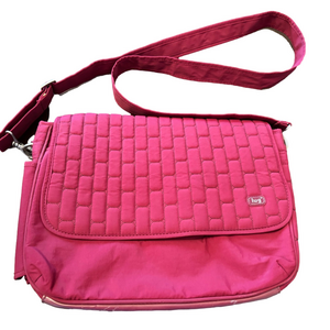 LUG Pontoon Horizontal Crossbody/Shoulder Bag Durable Nylon Plum Adjustable